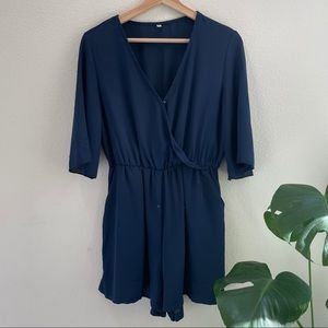 Navy Romper